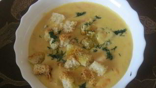 Суп-пюре гороховый с копченостями