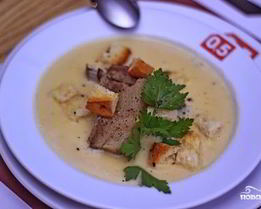 Суп-пюре гороховый с курицей