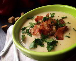 Суп-пюре из белой фасоли