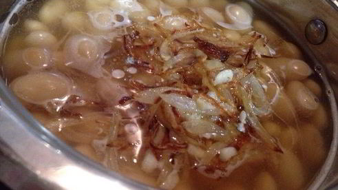 суп-пюре из белой фасоли