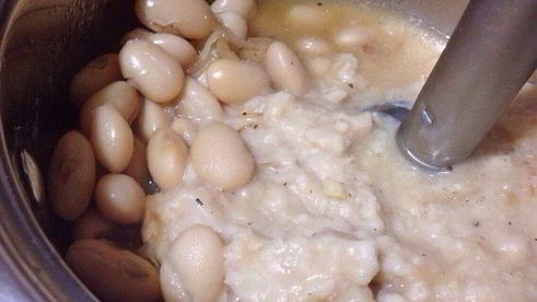 суп-пюре из белой фасоли