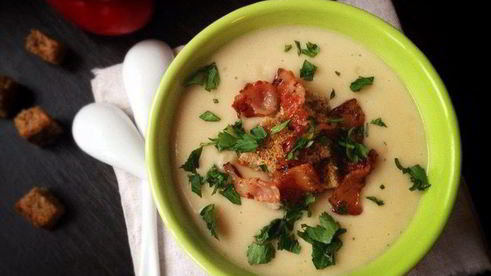 суп-пюре из белой фасоли