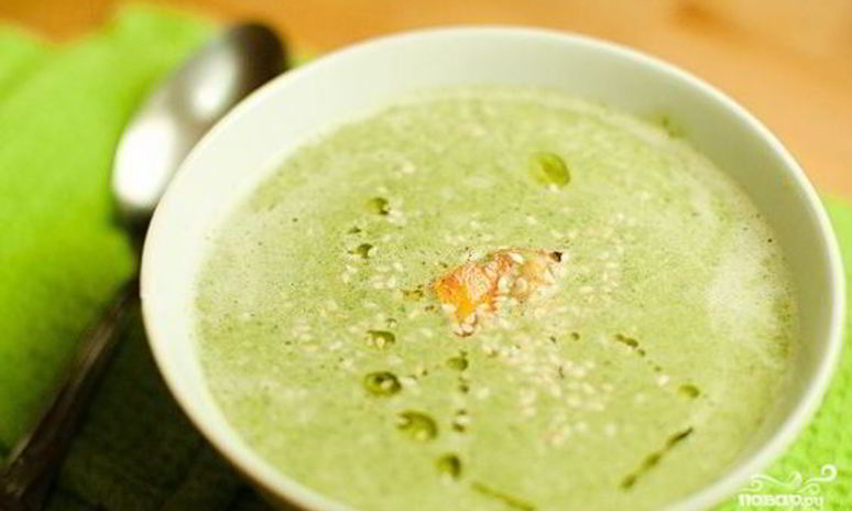 Рецепт супа-пюре из брокколи без картофеля