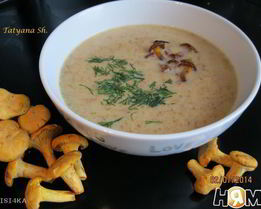 Суп-пюре из лисичек