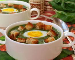 Суп-пюре из шпината