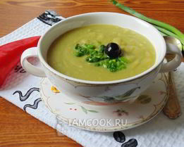Суп-пюре из сухого зеленого гороха