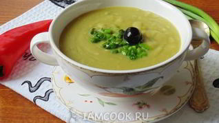 Суп-пюре из сухого зеленого гороха
