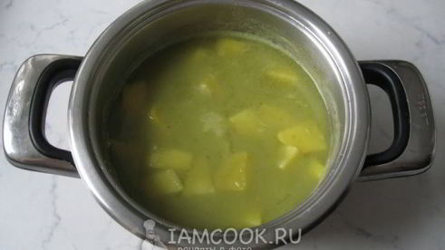 суп-пюре из сухого зеленого гороха