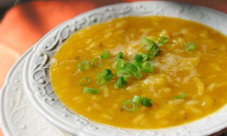Рецепт супа-пюре из тыквы с рисом