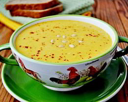 Суп-пюре из тыквы с тахини