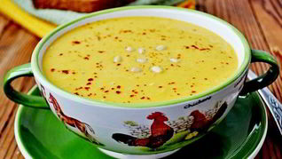 Суп-пюре из тыквы с тахини