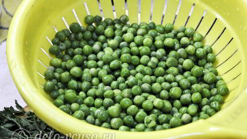 суп-пюре из зеленого горошка