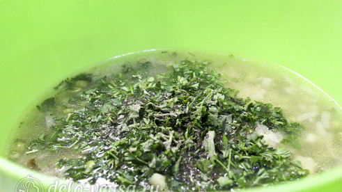 суп-пюре из зеленого горошка