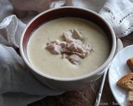 Суп пюре с молодым картофелем и кукурузой