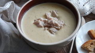 Суп пюре с молодым картофелем и кукурузой