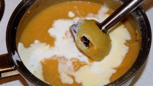 тыквенно-картофельный суп-пюре с беконом