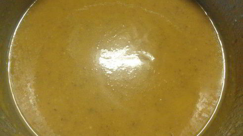 тыквенный суп-пюре с грибами и перцем чили