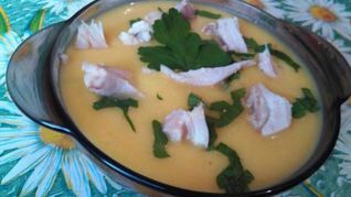 Тыквенный суп-пюре с курицей
