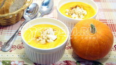 тыквенный суп-пюре с сыром