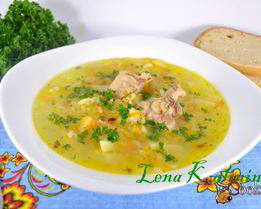 Суп с курицей и рисом