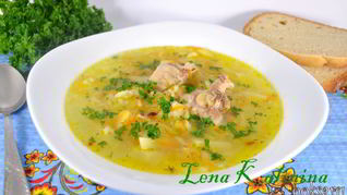 Суп с курицей и рисом