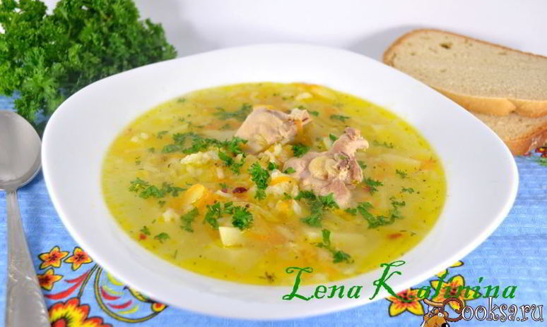 Рецепт супа с курицей и рисом