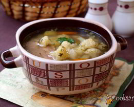 Суп с курицей и цветной капустой