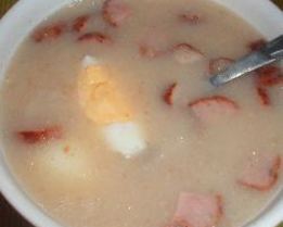 Суп Жур на копченных ребрышках