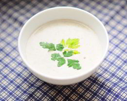 Сырный крем-суп с грибами и сельдереем