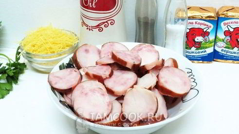 сырный суп из плавленного сыра с колбасой