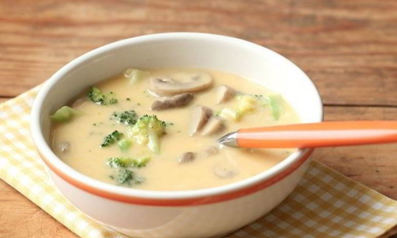 Рецепт сырного супа с брокколи и шампиньонами