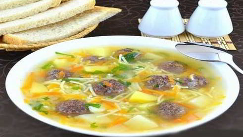 сырный суп с фрикадельками