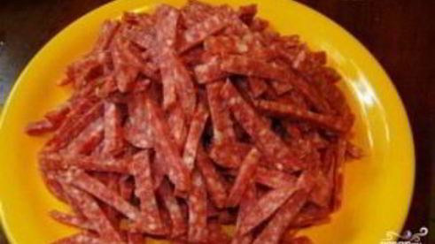 сырный суп с колбасой