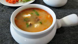 Сырный суп с копченой курицей