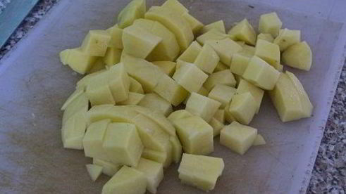 сырный суп с рисом и куриными кнелями