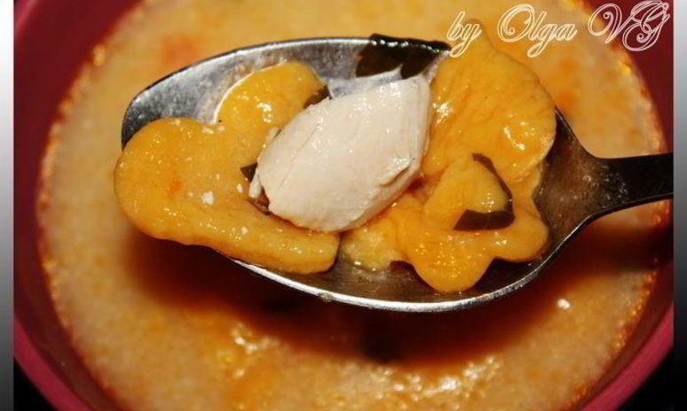 Рецепт сырного супчика с тыквенными клецками