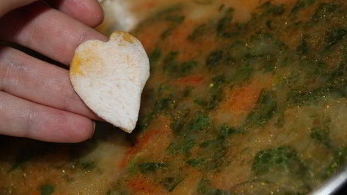 сырный супчик с тыквенными клецками