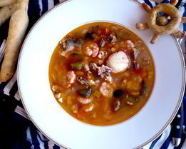 Средиземноморская уха с гриссини Жил отважный капитан