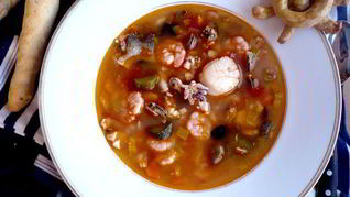 Средиземноморская уха с гриссини Жил отважный капитан