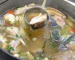 Уха на костре