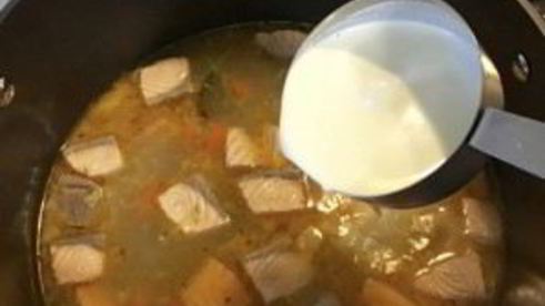 уха по-фински со сливками