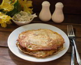 Блинчики из кабачков с грибами