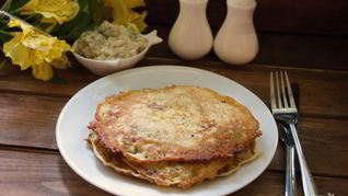 Блинчики из кабачков с грибами