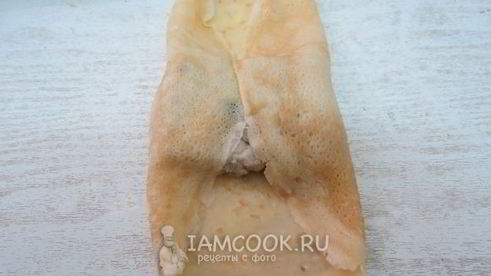 блинчики с мясом, грибами и картошкой