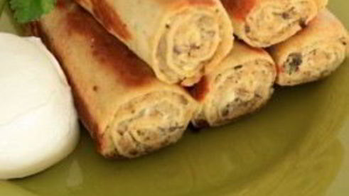 блинчики с мясом и грибами