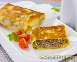 Блины, фаршированные печенью