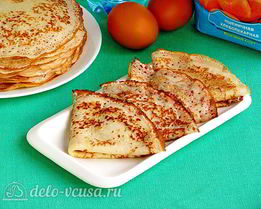 Блины на минеральной воде