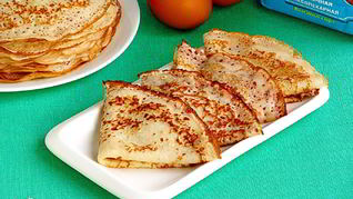 Блины на минеральной воде