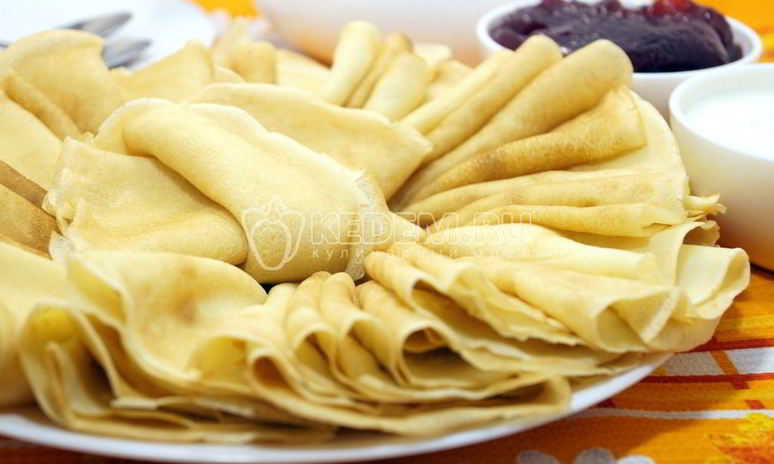 Рецепт блинов на молоке с водой