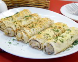 Блины с куриным фаршем